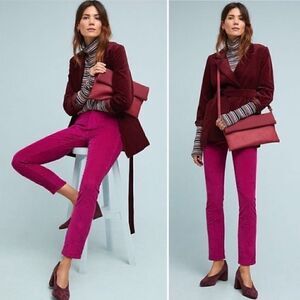 Current/Elliott The Stiletto Pink Corduroy Jeans